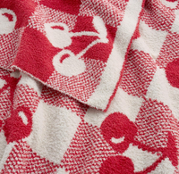 Jeté de canapé en microfibre rouge cerise, doux, chaud, confortable, réversible, à carreaux, pour canapé, fauteuil, lit