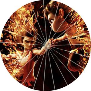 Nouvel arrivage Hanfu Nezha Silk <span class=keywords><strong>Dance</strong></span> Umbrella Tissu imprimé numérique pour l'intérieur et l'extérieur Parapluie promotionnel décoratif - Product Image 1