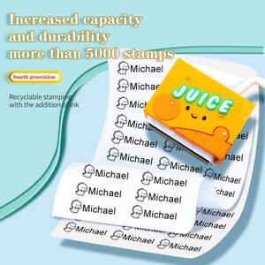 <span class=keywords><strong>Tampon</strong></span> en caoutchouc imperméable personnalisé avec logo, cachet d'encre personnalisé, <span class=keywords><strong>tampon</strong></span> de nom, <span class=keywords><strong>tampon</strong></span> flash pour vêtements d'enfants, jouet pour enfants - Product Image 4