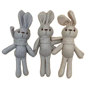 Conejo de juguete tejido a mano de alta calidad, muñeco cómodo para niños, regalos de vacaciones