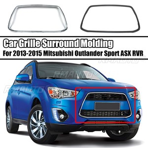 ชุดแต่งกระจังหน้ารถยนต์สำหรับมิตซูบิชิ เอาท์แลนเดอร์ ASX RVR ปี 2013-2015  ขอบครอบกระจังหน้า สีดำโครเมียม สีเงิน  อุปกรณ์ตกแต่ง - Product Image 1