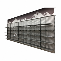 Maßgefertigtes Metall-Verkaufsdisplay, Pulverbeschichtetes Regal für Bekleidungsgeschäfte, Präsentationsständer für Kleidung und Schuhe