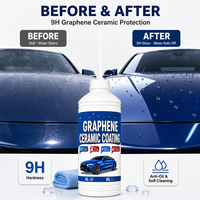 Revêtement céramique au graphène 9H 1L, liquide cristallin pour peinture automobile, nano hydrophobe, anti-graffiti