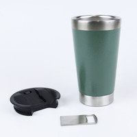 2026 Mug Cangkir Bir Dingin Tahan Lama dengan Logo Kustom, Dinding Ganda Vakum Termo, Baja Tahan Karat 18/8, Dilengkapi Pembuka Botol