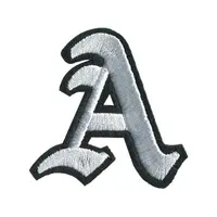 Remendo de bordado de letras inicial personalizado, remendo emblema de letras de fonte velha em inglês, alaphet captial bordado