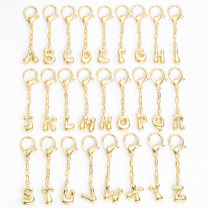 Llavero con Letra Inicial en Forma de Burbuja Chapado en Oro, Colgante Metálico para Bolso o Llaves de Coche - Product Image 5