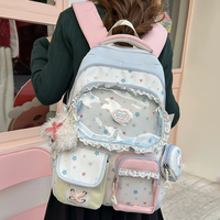 Sac à dos OEM JC pour filles, école primaire et collège, tendance, grande capacité, en microfibre, cuir synthétique, léger, imperméable