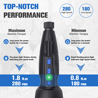 Mini tournevis électrique sans fil 68 1 rechargeable 2000 mAh 3,7 V, moteur sans balais, couple maximal 15 Nm, démontage
