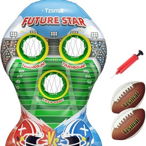 Jeu de football gonflable pour enfants, jeu en plein air, 5-7 ans, jouet en plastique avec balles et pompe - Product Image 3