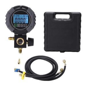 Manomètre numérique à pression unique, type valve, pour <span class=keywords><strong>recharge</strong></span> de réfrigérant CVC, testeur avec tuyau de charge de 1,5 m, corps en aluminium pour climatisation - Product Image 1