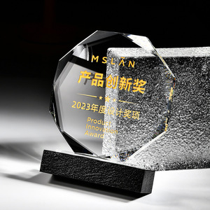 Crystal <b>Trophy</b> Medal Laser <b>Engraved</b> Uv Printing For Conference Awards Business Gifts - Product Image 4
