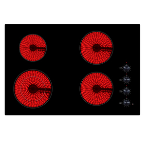 Table de cuisson électrique 4 brûleurs haute puissance 6700W, 240V 60Hz, plaque <span class=keywords><strong>vitrocéramique</strong></span> radiante standard US avec commande par bouton - Product Image 1