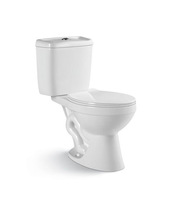 WC à deux pièces en céramique moderne carré à double chasse à prix d'usine, vente chaude, pour salle de bain