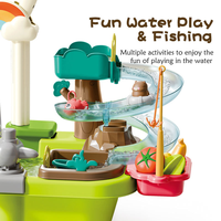 Tables de jeu aquatiques d'été pour l'extérieur, jeu de pêche amusant, jouet multifonctionnel, table sensorielle éducative pour le sable et l'eau pour enfants