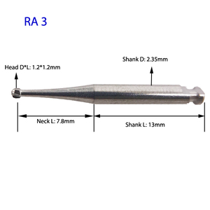 SSwhite quality dentista usa RA fresa in metallo duro 2.1mm testa tonda RA 7 - Product Image 5