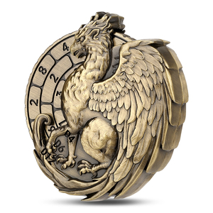 Ensemble de dés en métal griffon bronze <span class=keywords><strong>vintage</strong></span>, dés polyédriques gravés pour les jeux de rôle Dungeons and Dragons, jeux de société de <span class=keywords><strong>table</strong></span>, objets de collection - Product Image 2