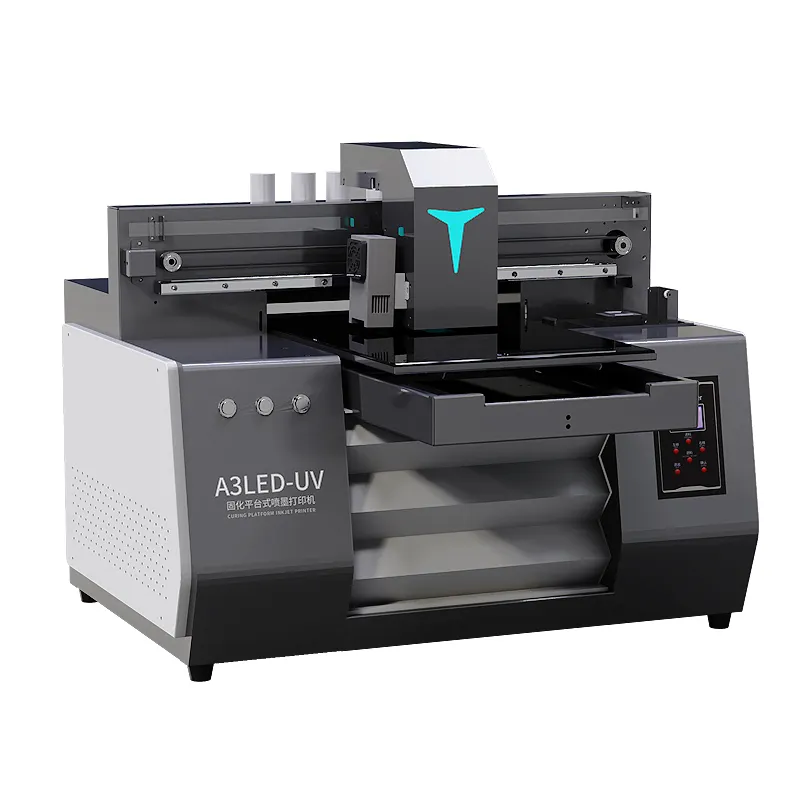 Lingya A3 Size 6 Color Flatbed Printer for phone case printer impresoras multifunctional 3050 UV printing machine