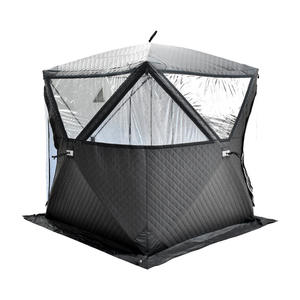 aus Oxford-Stoff mit quadratischer Form im Freien zum Eisfischen Schnell öffnender Schornstein Convenience Winter Steam Tent - Product Image 2