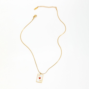 Joolim الأسود و الأبيض القلب قلادة قلادة قلادة من الفولاذ المقاوم للصدأ والمجوهرات بالجملة قطرة الشحن - Product Image 3