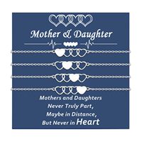 GBTBYS Ensemble de bracelets en acier inoxydable et pierre naturelle pour mère et fille, 2/3/4/5 pièces, cadeau de la Saint-Valentin pour maman et fille, assorti