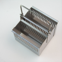 High Quality 20 30 60 Pcs Stainless Steel Microscope Slides Staining Rack