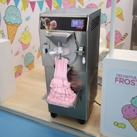 Machine à glace dure automatique commerciale, fabricant de gelato italien, 48L, 220V, acier inoxydable, faible bruit, nettoyage facile