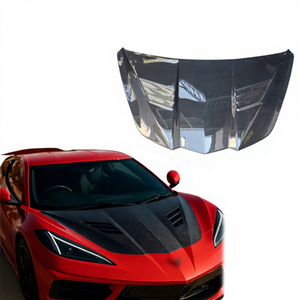 Couvercle de capot moteur en fibre de carbone sèche de qualité supérieure, style JC, pour Chevrolet Corvette C8 - Product Image 1