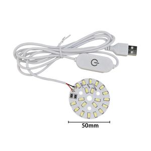 Lampu buku meja LED USB 1.5M, lampu dengan 3 warna 3W 10W saklar sentuh dapat diredupkan ukuran Mini untuk kamar tidur membaca atau lampu malam - Product Image 2