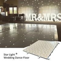 Pas cher Prix Noir 16x16ft location de mariage Starlit Starlight sans couture blanc led starlit piste de danse Pour la location de mariage