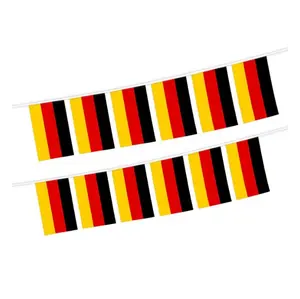 Prezzo di fabbrica 14*21cm bandiera della stringa tedesca bandiera della ventola quadrata 20*28cm appesa bandiera in poliestere produttori all'ingrosso