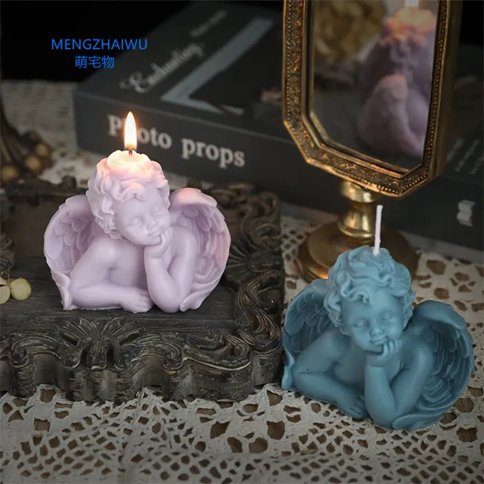 Les états-unis décorent les arts et l'artisanat bougies créatives faites à la main ange accessoires de Photo avec des souvenirs bougies parfumées
