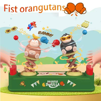 Jouets de bureau en plastique, jeu de table interactif, combat à deux joueurs, gorille qui frappe et rebondit pour les enfants