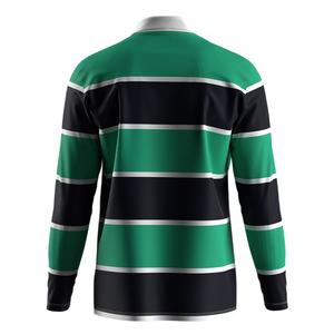 คุณภาพพรีเมียม, ระบายความชื้นได้ดี, เสื้อโปโลรักบี้, เนื้อผ้านุ่ม, ดีไซน์ลายทางทันสมัย, ป้องกันรอยยับ, ใช้ได้ทุกวัน - Product Image 2