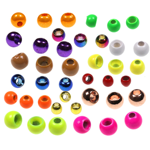 Perles en laiton colorées pour la pêche à la mouche, perles pour la tête de la mouche, nymphes, mouches de rivière, streamers, matériel de pêche à la mouche pour la truite - Product Image 1
