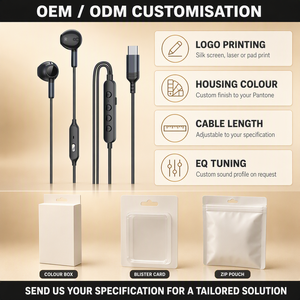 In Ear Type-C Gaming Headphone with Volume Control 112dB Sensitivity Wired Earbuds for Live Streaming - Product Image 6