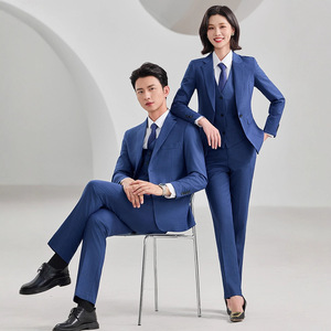 Unisex Business Suits For Work Polyester 80.9% Conventional Thickness With Label 4S Store Sales Managers - Product Image 1