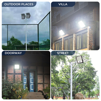 Projecteur solaire LED intelligent 300W, étanche IP67, avec caméra, lumière blanche froide, en ABS, pour ferme, route, jardin