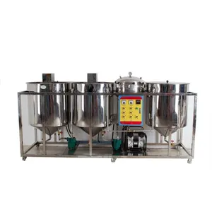Mini comercial aceite de cocina máquina de refinación de utilizar para aceite maquinaria de prensa