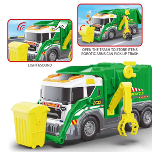 Camión de <span class=keywords><strong>basura</strong></span> Big Friction Powered Cartoon Car Toy Truck Set para niños con sonido ligero - Product Image 5