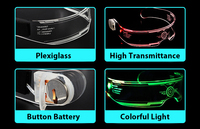 2025 nouveau LED visière lunettes futuriste éclairer lunettes lunettes lumineuses pour enfants adultes fournitures de fête
