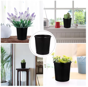 กระถางพลาสติกสำหรับปลูกต้นไม้1แกลลอนสำหรับรีไซเคิลสีดำคลาสสิก - Product Image 3