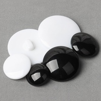Kancing Resin Bentuk Jamur Hitam Putih untuk Piyama, Mantel, Kemeja Anak yang Lucu