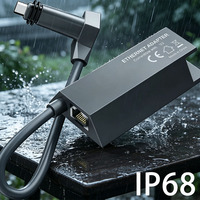 Adaptateur Ethernet Starlink V2 Gigabit RJ45 avec port traversant coudé à 90° sans alimentation externe pour antenne Gen2, camping-car et réseaux marins