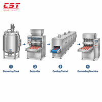 Ligne de dépose automatique de bonbons gélifiés/gommeux CST GD300Q avec machine à fabriquer des biscuits par injection haute efficacité