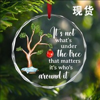 Ornements de Noël personnalisés en acrylique transparent, pendentifs en acrylique vierges pour la décoration de la maison, artisanat et cadeaux de fêtes