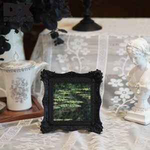 <span class=keywords><strong>Cornice</strong></span> Fotografica in Resina Vintage Oro e Nero DX Designs 4x4 5x5 Pollici, <span class=keywords><strong>Cornice</strong></span> Quadrata di Lusso per Esposizione Artistica Domestica - Product Image 6