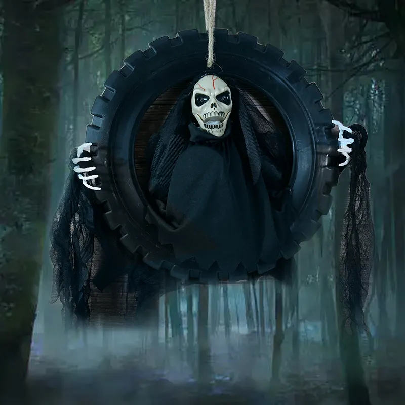New Halloween Animatronics Prop Haunted Horror House Skeleton Witch For Halloween Decoration
