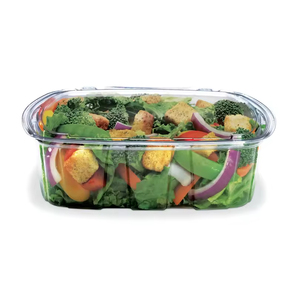 Envase Cuadrado Tipo Clamshell para Alimentos, Desechable, con Cierre a Prueba de Manipulación, Rectangular, con Bisagras, Personalizable, Transparente, de Plástico - Product Image 4