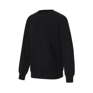 Heavyweight 405gsm Fleece Polyester/Cotton Blend Crewneck Pullover <b>Sweatshirt</b> Winter Casual Solid Color Anti-Pilling Breathable - Product Image 3