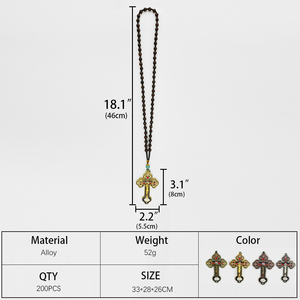 Chapelet de perles HT avec pièce maîtresse de médaille de Jérusalem et collier de chapelet catholique Crucifix pour femmes et hommes cadeau catholique - Product Image 5